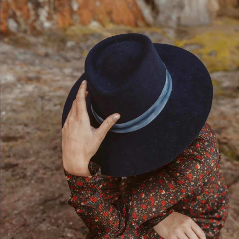 Freya Cypress Navy Felt Hat